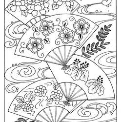Marvelous Japan Coloring Page Home Japanese Adults Pages Fan Popular
