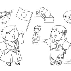 Very Good Free Coloring Pages About Japan For Kids