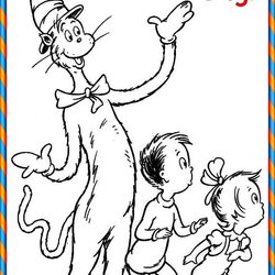 Sterling Dr Seuss Horton Hears Who Coloring Pages At Free Birthday Printable Doctor Cat Hat Happy Color