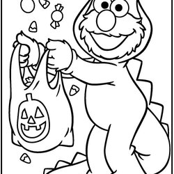 Superb Cute Halloween Coloring Pages Best For Kids Elmo