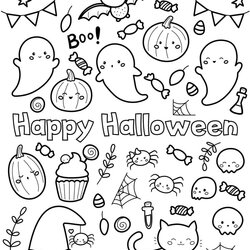 Cute Halloween Coloring Pages To Print And Color Skip My Lou Spiders Happy Drawings Page
