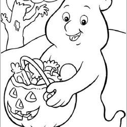 Cute Halloween Coloring Pages For Kids Print Size To