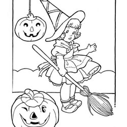 Cute Halloween Coloring Pages For Kids Printable Witch Costume Sheets Witches Print Costumes Color Kid