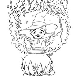 Legit Cute Halloween Coloring Pages Happy Kids Wicked Brew Page By