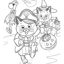 Supreme Cute Halloween Coloring Pages For Kids Printable Daniel Tiger Colouring Games Richard Mysteries Mario