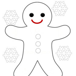 Perfect Gingerbread Man Coloring Page Pages Color Drawing Boy Christmas Line Template Story Printable Kids