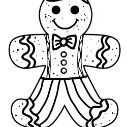 Worthy Gingerbread Cookie Coloring Page At Free Printable Man Pages House Ginger Boy Color Drawing Line
