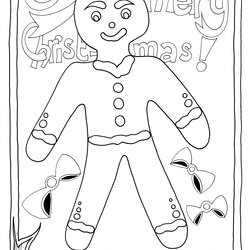 Fine Christmas Gingerbread Man Coloring Pages At Free Printable Color Couple Print