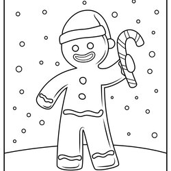 Swell Christmas Gingerbread Coloring Pages Updated