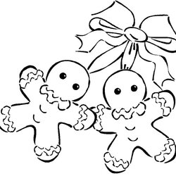 Images Gingerbread For Christmas Coloring Pages