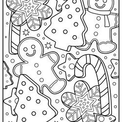 Out Of This World Christmas Gingerbread Coloring Pages Free