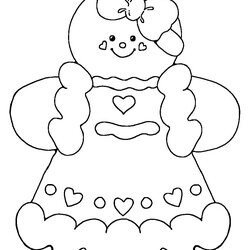 Gingerbread Drawing At Free Download Coloring Man Printable Pages Christmas Girl Color Sheet Baby Men Print