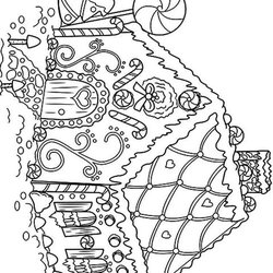 Matchless Christmas Gingerbread Coloring Pages