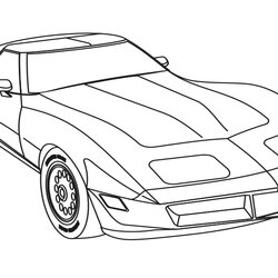 Fast And Furious Cars Coloring Pages At Free Download Car Toyota Corvette Drawing Sports Printable Chevrolet