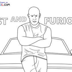 Perfect Fast And Furious Coloring Pages Diesel