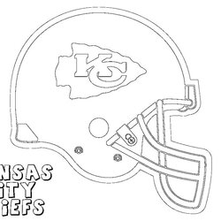 Supreme Print Kansas City Chiefs Coloring Page Free Printable Pages Kc Helmet