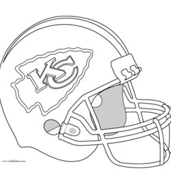 Tremendous Free Kansas City Chiefs Coloring Pages Printable Helmet