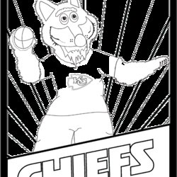 Sterling Kansas City Chiefs Coloring Pages Home Kc Wolf Mascot Book Printable Kids Football Logo Super Bowl