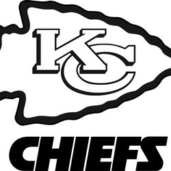 Admirable Kansas City Chiefs Coloring Pages Home Logo Kc Clip Chief Vector Football Printable Decals Decal
