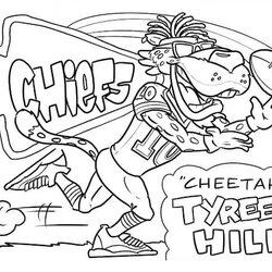 Splendid Print Kansas City Chiefs Coloring Page Free Printable Pages Hill Cheetah