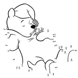 Excellent Get This Online Connect The Dots Coloring Pages Printable Dot Kids Outline Disney Pooh Truck