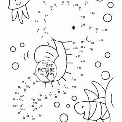Eminent Connect The Dot Drawing At Free Download Dots Coloring Pages Seahorse Worksheets Kids Age School