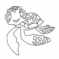 Fine Turtle Coloring Pages Free Download On Sea Simple Drawing