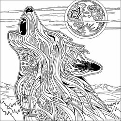 Superior Detailed Wolf Coloring Pages At Free Printable Color Beautiful Print Adults