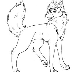 Coloring Pages Of Wolf Photo Animal Place Drawings