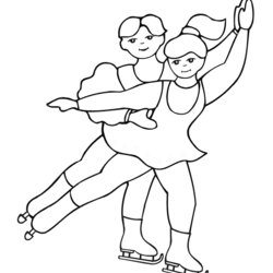 Superlative Dancing Coloring Pages Books Free And Printable Figure Skating Dance Kids Team Template Skaters