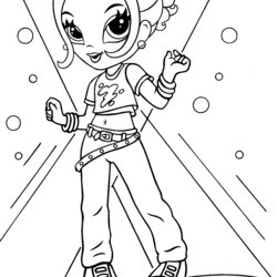 Excellent Coloring Page Stylish Girls Dance Dancing