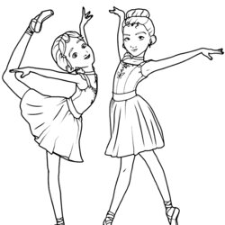 Marvelous Printable Dance Coloring Pages Kids Dancing