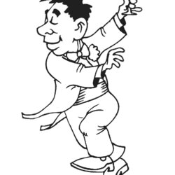 Outstanding Dance Coloring Pages Free Dancing Cowgirl Design Dancers Man Popular