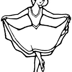 Splendid Free Dance Coloring Pages From Dancing Lady Sheets Girl Ballet Square Ballerina Drawings Template
