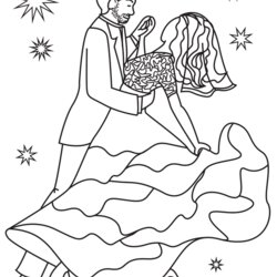 Wonderful Dancing Coloring Page By On