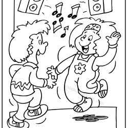 Terrific Free Coloring Page Of Kids Dancing Home Pages Dance Printable Disco Print Ross Bob Birthday Book