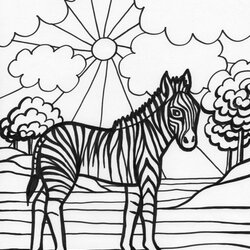 Splendid Cute Animal Coloring Pages Free Printable Zebra Color Template Zebras Templates Print Elephant Kids