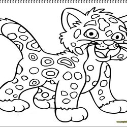 Out Of This World Coloring Book Download Cheetah Pages Baby Jaguar High Leopard Animal Printable Drawing