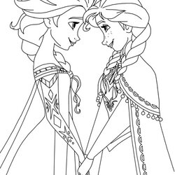 Fantastic Inspired Picture Of Anna And Elsa Coloring Pages Frozen
