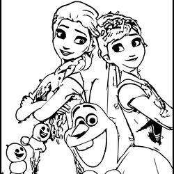 Sublime Elsa And Anna Coloring Pages To Print At Free Frozen Birthday Fever Happy Hug Printable Color
