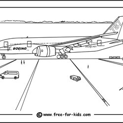 Tremendous Coloring Page Plane Transportation Printable Pages Airbus Colouring Boeing Airplane Drawing Kb