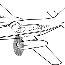 Wizard Free Airplane Coloring Pages For Kids Propeller Page
