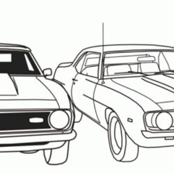 Matchless Muscle Cars Coloring Pages Free Home Car Printable Pencil Boys Transportation Popular Cool