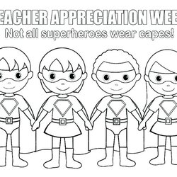 Sublime Teacher Appreciation Day Coloring Pages At Free Download Printable Week Thank Kids Volunteer
