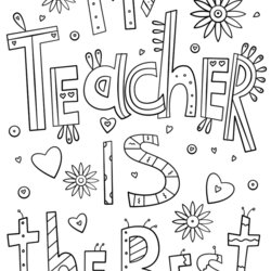 Marvelous Teacher Appreciation Coloring Pages Printable At Color Miracle Print