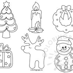 Admirable Felt Christmas Pattern Coloring Page