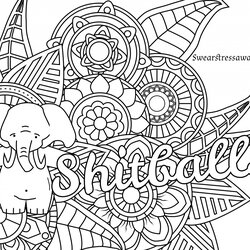 Superior Swear Coloring Pages Home Printable Colouring Adults Word Words Awesome Popular