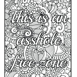 Superlative Swear Word Coloring Page For Kids Home Colouring Easy Cuss Books Swearing