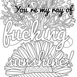 Wonderful Swear Words Coloring Pages Home Word Printable Popular