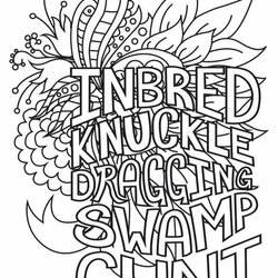 Cool Swear Word Coloring Pages At Free Printable Adult Words Adults Books Colouring Cursing Color Book Curse